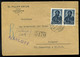 LETENYE 1944. Ajánlott Szükség Ragjegyes Levél Kossuth 50f Pár, Budapestre  /  1944 Reg. Improvised Reg. Label Letter Ko - Covers & Documents