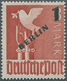 Berlin: 1949, 1 Mark Grünaufdruck Mit PLATTENFEHLER "Strich Auf Bildrand" Postfrisch, Fotoattest BPP - Covers & Documents