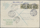 Berlin - Postschnelldienst: 50 Pf. Bauten Im Waager. 3er Streifen Als MeF Auf Postschnelldienstbf. 2 - Covers & Documents