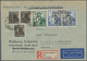 Berlin - Besonderheiten: 1949: Auslandsbrief Einschreiben, LUFTPOST Nur Deutschland ( 30 + 40 R, 5 L - Other & Unclassified