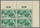 Saarland (1947/56): 1947, 1 SM Neuauflage Mit Druck Auf Der Gummiseite Im Viererblock Aus Der Rechte - Unused Stamps