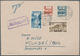 Delcampe - Saarland (1947/56): 1948, Vier Belege Jeweils Mit Werten Aus Dem Hochwasserhilfe-Satz In Mischfranka - Unused Stamps