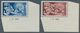 Saarland (1947/56): 1950, 25 Und 200 Fr Aus Der Rechten Unteren Bogenecke Mit DRUCKDATUM "1.8.1950", - Unused Stamps