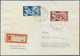 Saarland (1947/56): 1951. Europarat Kpl. Auf R-Brief, Vor Allem Wegen Der 200 Fr. Flugpostmarke Sehr - Unused Stamps