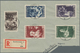 Saarland (1947/56): 1951, Volkshilfesatz 5 Werte Komplett Zusammen Auf Einem Großen Briefstück. Alle - Unused Stamps