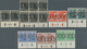Bizone: 1948, Freimarken Arbeiterserie Mit Bandaufdruck, 7 Einheiten Vom Bogenunterrand Mit Verschie - Other & Unclassified