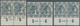Bizone: 1948, Arbeiterserie 12 Pf Mit Netzaufdruck, 3 Waagerechte Paare Vom Bogenunterrand Mit HAN, - Other & Unclassified