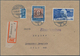 Bundesrepublik Deutschland: 1949, 100 Jahre Briefmarken 30 Pf Und 75 Jahre UPU 30 Pf Auf R-Brief Ab - Briefe U. Dokumente