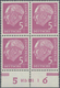 Bundesrepublik Deutschland: 1960, Heuss Lumogen 5 Pfg. Als Unterrand - Viererblock Mit HAN 915331 1, - Briefe U. Dokumente