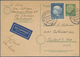 Bundesrepublik Deutschland: 1955, 10 Pfg. Heuss Ganzsachenkarte Mit 40 Pfg. Wohlfahrt 1954 Als Zusat - Briefe U. Dokumente