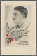 Ansichtskarten: Propaganda: 1929. "Deutsche Ostergrüße". Early Adolf Engraved Portrait Postcard Circ - Partis Politiques & élections
