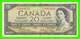 BILLETS - VINGT DOLLARS 1954 - BANQUE DU CANADA - No B/W 2883850 - DEVIL'S FACE PORTRAIT - - Canada