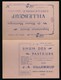 Ancienne Etiquette  Rhum Des Pasteurs Martinique  J A Villeboeuf "Tarif Année 1920" - Rhum