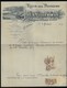Ancienne Facture  Rhum Des Pasteurs Martinique  J A Villeboeuf  Datée Du 8 Juillet 1935 + Timbres Fiscal - Rhum