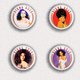 35 X Diana Ross Music Fan ART BADGE BUTTON PIN SET 3 (1inch/25mm Diameter) - Music