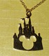 COLLIER MICKEY METAL DORE PENDENTIF Château BELLE AU BOIS DORMANT Disney NEUVE - Colliers/Chaînes