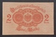 EBN12 - Germany 1914 WWI Banknote 2 Mark Red Serial & Seal, All Red Underprint,  Pick #59 - Other & Unclassified