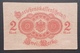 EBN12 - Germany 1914 WWI Banknote 2 Mark Blue Serial & Seal, All Red Underprint,  Pick #55 - Other & Unclassified