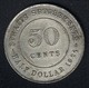 Straits Settlements, 50 Cents 1921, Silber, AXF - Malaysia