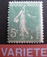 R1718/76 - 1907 - TYPE SEMEUSE - N°137 NEUF** - VARIETE ➤➤➤ Impression Incomplète " REPUBLIOUE " - Neufs