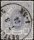 1865 Armoires De L'Etat 10c Violet-bleu, Cachet Bettembourg 7.3.1874, Michel 2019: 17b, Valeur Catalogue:5€ - 1859-1880 Armoiries