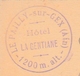 Le Pailly Sur Gex  -  Les Skis  - Hôtel  " La Gentiane " ( Cachet Hôtel ) -  Scan Recto-verso - Non Classés