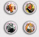 35 X Thomas Alva Edison BADGE BUTTON PIN SET 3 (1inch/25mm Diameter) - Celebrities