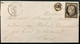 Lettre 1849 /1850 Céres N°3 20c Noir/teinté Oblitéré Grille + Dateur Type 15 De Falaise +OR Calvados Signée Baudot - 1849-1850 Ceres