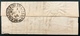Lettre 1849 /1850 Céres N°3 20c Noir/blanc Oblitéré Grille + Dateur Type 15 De Aubin  / Aveyron - 1849-1850 Ceres