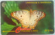 132CATA  Ten Eye Butterfly ( With Slash C/n ) - Antigua And Barbuda