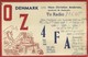 2508 " FROM OZ4FA - DENMARK TO RADIO I1COT " CART.ORIG.SPED. - Radio Amatoriale