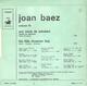 SP 45 RPM (7")   Joan Baez  "  Ave Maria De Schubert   " - Autres - Musique Anglaise