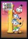 Disney BD Comics HUGUINHO,,, Tiles Maximum Cards (certificated) Portugal 2001 TRIPLE Commemorative-pmk Mc727 - Disney