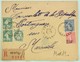 Lettre Recommandée 1927 Vedene Vaucluse --> Marseile, Affr. 1 F 75, Timbre Appel Des Facteur Au Dos - Lettres & Documents