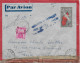 MADAGASCAR - 1945 - ENV. ENTIER Par AVION + TAXE PERCUE De POSTE AERIENNE TAMPON + TAXE + CONTROLE DOUANE De ANTSIRABE - Lettres & Documents