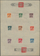 China: 1948/49, 5 Official Specimen Sheets, With Overprinted Specimen Stamps, Including The 75th Ann - ...-1878 Vorphilatelie
