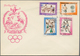 Delcampe - Jemen: 1930/70 (ca.), Kingdom Covers (7), FDC (2 Inc. 1960 Olympics), 6 B. Airletter Blue Cto (2, No - Yémen