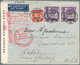 Delcampe - Niederländisch-Indien: 1893/1942, Covers (34 Inc. Many By Air) And Used Ppc (2). Inc. Puntstempel "2 - Netherlands Indies