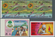 Oman: 1975/1987, Lot Of 766 IMPERFORATE Stamps MNH, Showing Various Topics Like Animals (Flamingo), - Oman