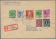 Delcampe - Deutschland: 1900/1950 (ca.), Durchaus Interessantes Lot Mit Einigen Marken Kolonien, Ferner Sieben - Collections