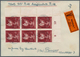 Deutsches Reich - 3. Reich: 1944, Partie Von Neun Wertbriefen Mit Exakt Portogerechten Mehrfachfrank - Used Stamps