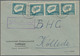 DDR: 1951, Wintersport (MiNr. 280/81), Lot Von Vier Briefen, Dabei MeF, SST, Bogenecken. - Collections