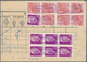 DDR: 1959/1990, BESONDERE VERWENDUNGEN, Partie Von Ca. 115 Frankierten Belegen Mit Paketkarten(-Stam - Collections