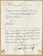 LAC Commission Administrative Des Hospices De Pontoise 18/7/1810 Verso Tampon Hospice De La Maternité - 1801-1848: Précurseurs XIX