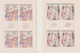 Czechoslovakia Scott 1996-1999 1975 Folk Costumes, Sheetlets, Mint Never Hinged - Blocks & Sheetlets