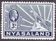 NYASALAND 1934 KGV 3d Blue SG118 MH - Nyasaland (1907-1953)