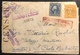 USA Registred Cover LETTRE 1916 N°203 & 208 Pour L'italie Avec Censure De Bologne Y Compris Son Texte Interieur !! - Lettres & Documents