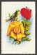 93493/ FLEURS, Illustration Signée, Roses Et Oiseau - Fleurs