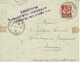 LETTRE AEROPOSTE PETIT JOURNAL BREGUET MILITAIRE N°4 CASABLANCA _ TIMBRE TYPE MOUCHON COLONIE N°12 AVEC SURCHARGE - Covers & Documents