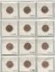12 Coins Of 1 Penny Great Britain Varnished - Lots & Kiloware - Coins